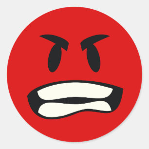 Sticker Rond Vous bro fou ? L'emoji de rage