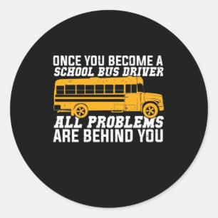 Sticker Rond Vous Devenez Un Conducteur De Bus Scolaire