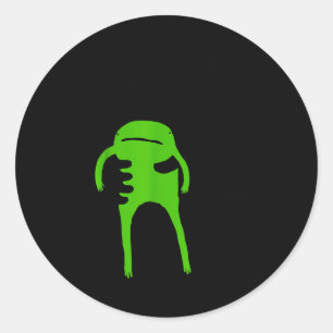 Sticker Rond Vous devez accepter la grenouille drôle de citatio
