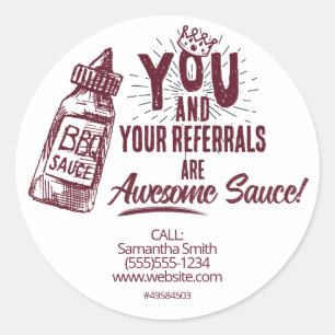 Sticker Rond Vous et vos aiguilles sont un excellent marketing