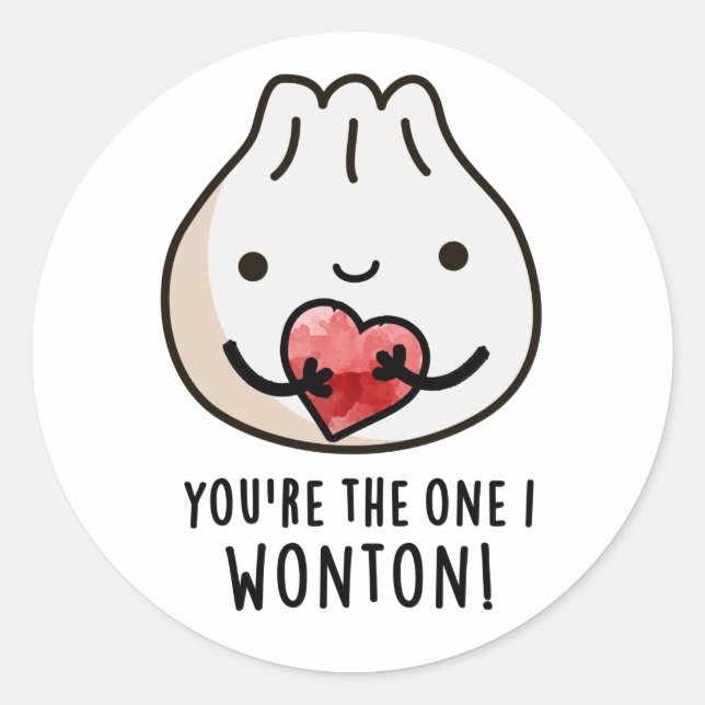 Sticker Rond Vous êtes celui que je me demande drôle Nourriture (Devant)