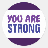 Vous êtes Forte Violet Bleu Persist Encourageur