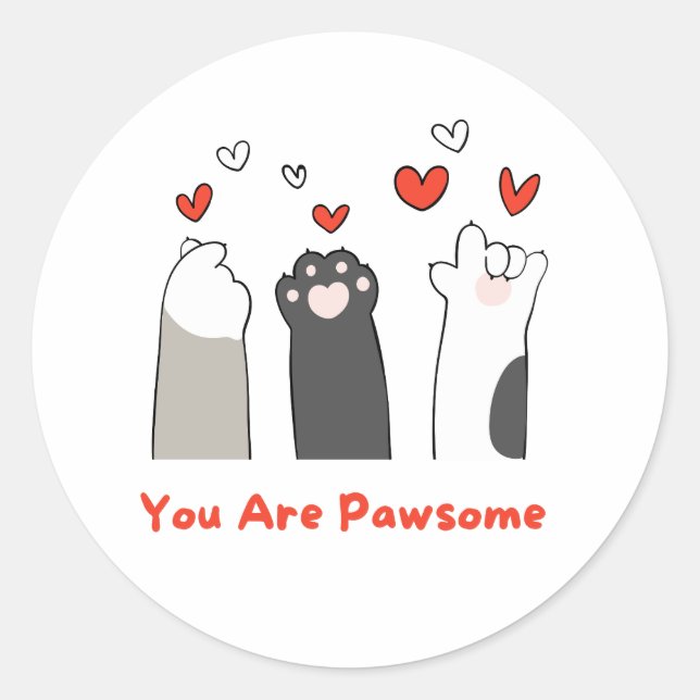 Sticker Rond Vous êtes génial | pawsome (Devant)