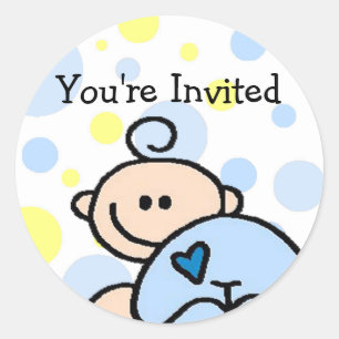 Sticker Rond Vous êtes invités OH