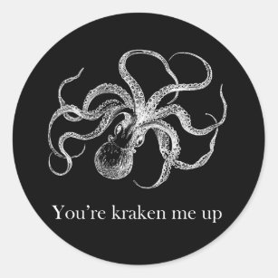 Sticker Rond 'Vous êtes kraken m'up