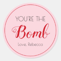 Vous êtes la bombe — Bath Bomb Tag, Saint Valentin