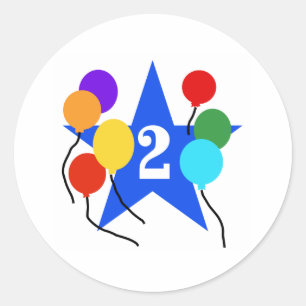 Sticker Rond Vous êtes le 2ème anniversaire de la Star