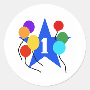 Sticker Rond Vous êtes le premier anniversaire de la Star