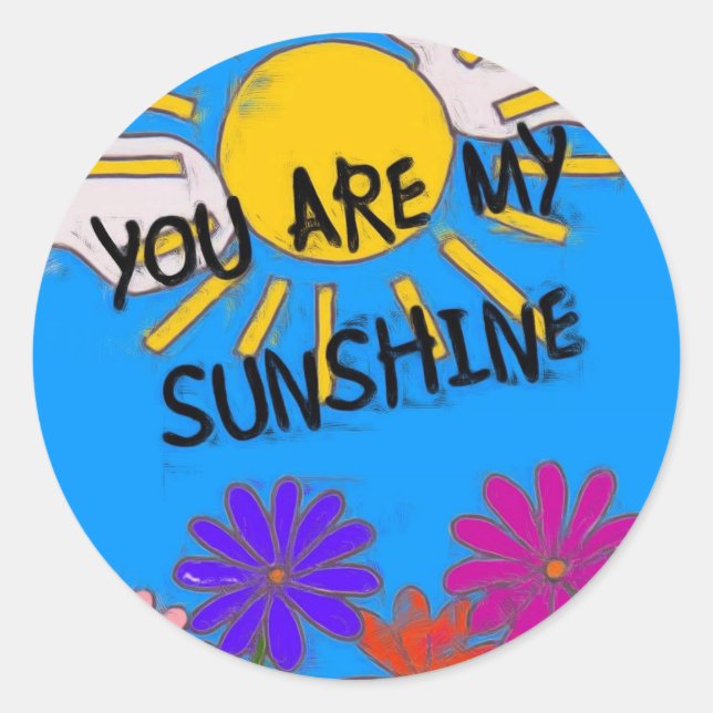 Sticker Rond Vous Êtes Mon Soleil (Devant)
