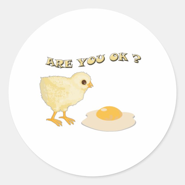 Sticker Rond Vous êtes ok ? (Devant)