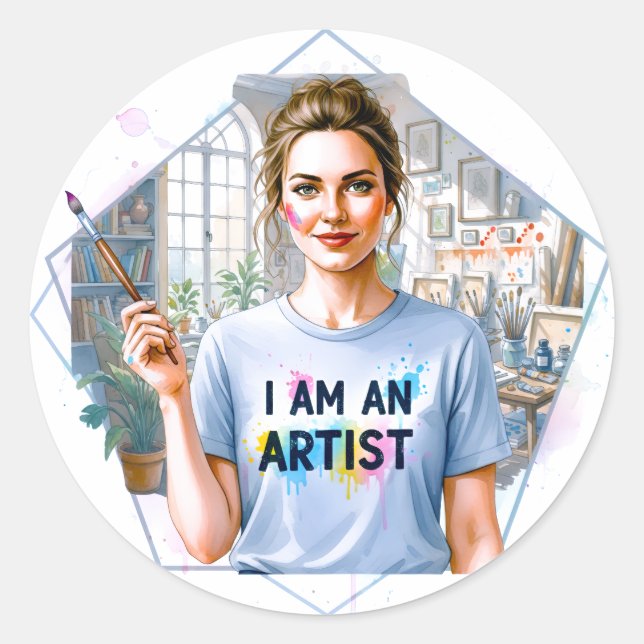 Sticker Rond Vous êtes un artiste ! Assumez-le ! (Devant)