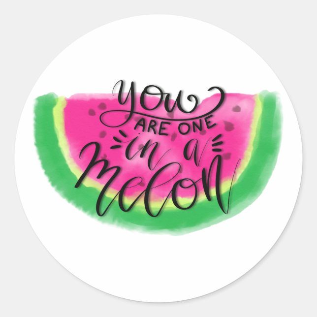 Sticker Rond Vous êtes un dans un Melon (Devant)
