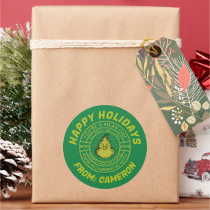 Sticker Rond Vous êtes un Grinch méchant   Joyeux Noël