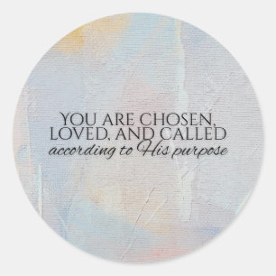 Sticker Rond Vous êtes un verset biblique de typographie chréti
