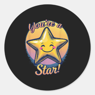 Sticker Rond Vous êtes une conception motivante de jour de comp