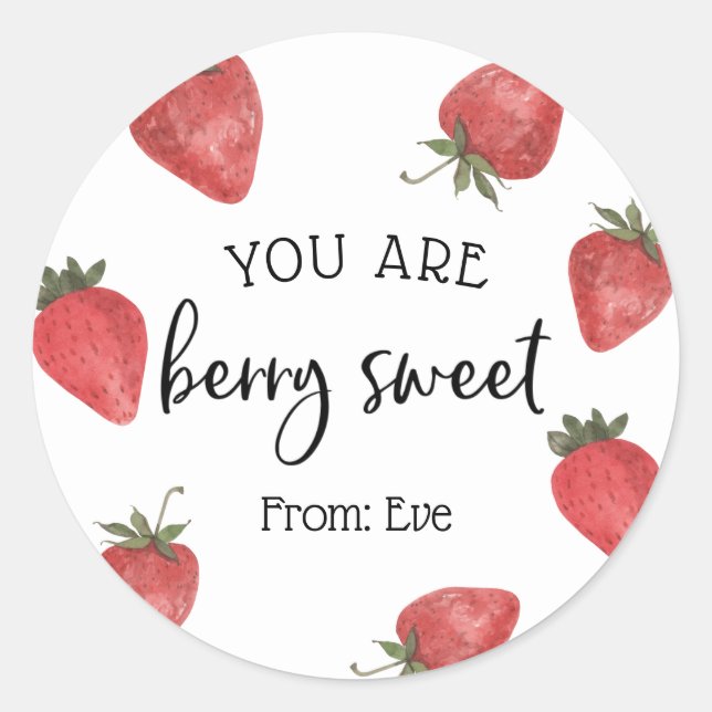 Sticker Rond Vous êtes une Saint-Valentin Berry Sweet  (Devant)