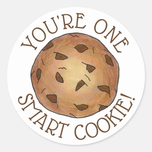 Sticker Rond Vous êtes une Smart Cookie Enseignant école de tra (Devant)
