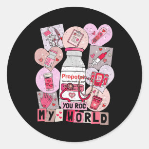 Sticker Rond Vous Faites Chavirer Mon Monde Cœur Infirmière Amo