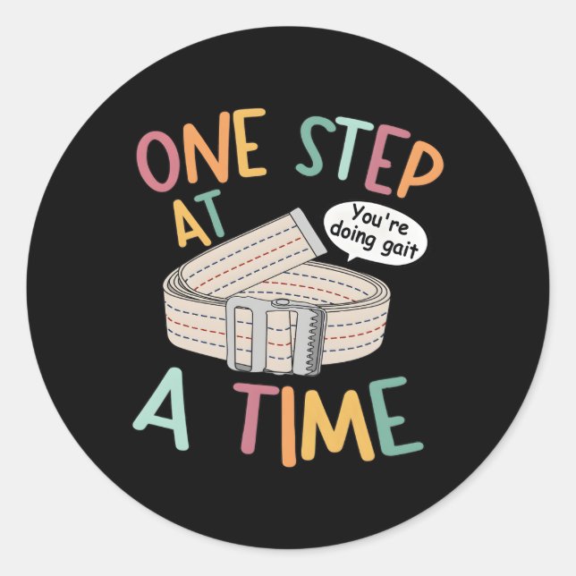 Sticker Rond Vous Faites Gait Physique Thérapiste Pt Appréciat (Devant)