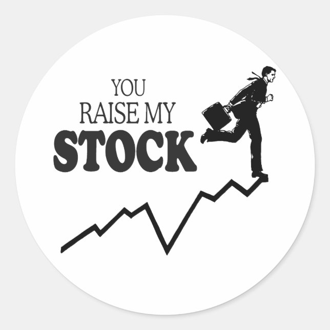 STICKER ROND VOUS FAITES MONTER MON COURS EN BOURSE (Devant)