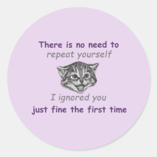 Sticker Rond Vous Ignorer