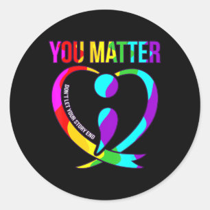 Sticker Rond Vous importe Happy Happy Suicide Sensibilisation G