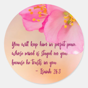 Sticker Rond Vous Le Garderez Christian Floral Inspirational