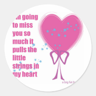 Sticker Rond Vous me manquerez