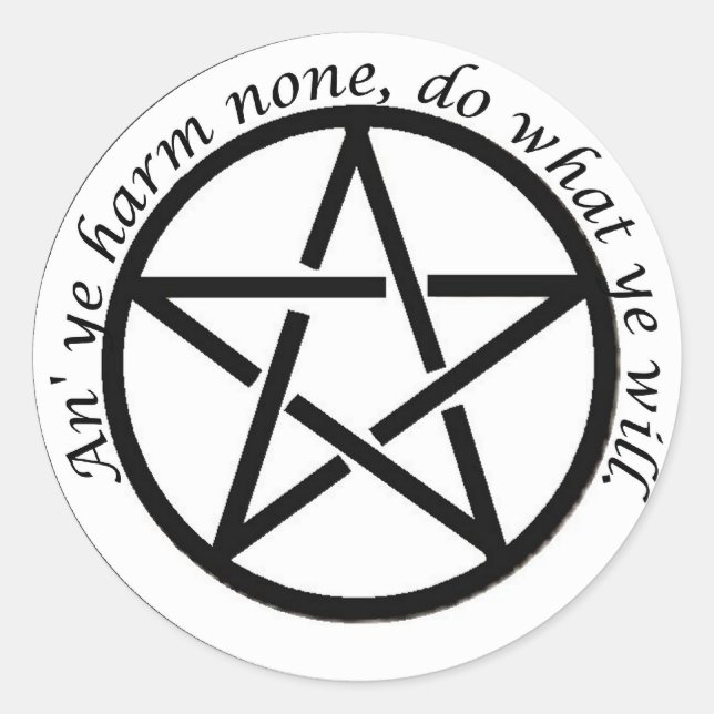 Sticker Rond vous ne nuisez à personne (Devant)