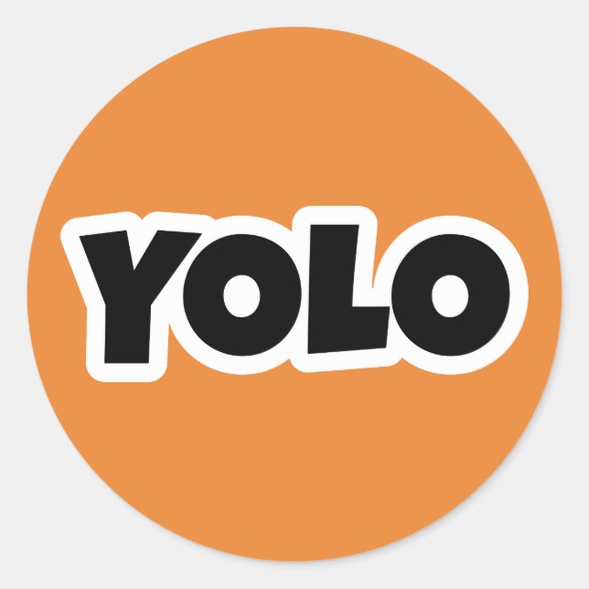 Sticker Rond Vous ne vivez qu'une fois (Devant)