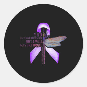 Sticker Rond Vous ne vous souvenez peut-être pas d'Alzheimer