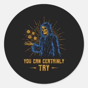 Sticker Rond Vous pouvez certainement essayer le mème de fantai