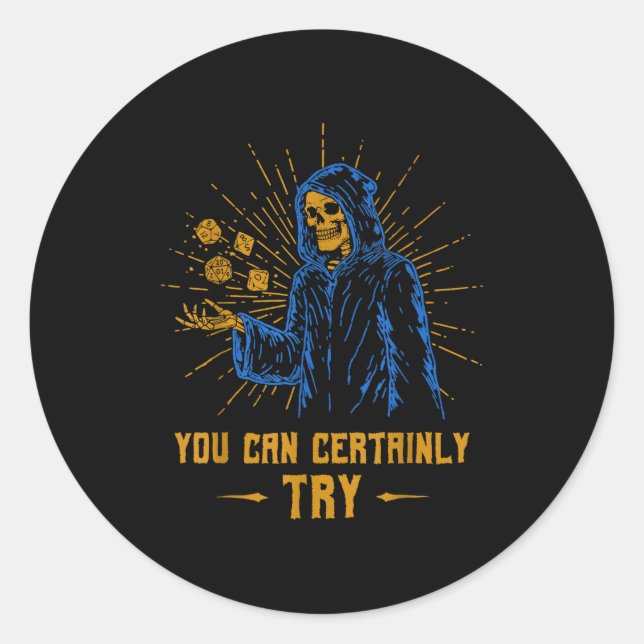 Sticker Rond Vous pouvez certainement essayer le mème de fantai (Devant)