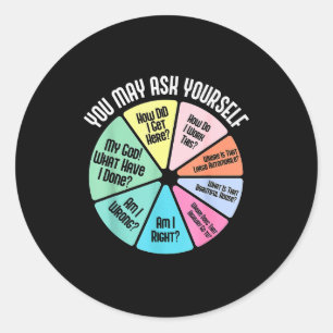 Sticker Rond Vous pouvez vous demander Comment suis-je arrivé i