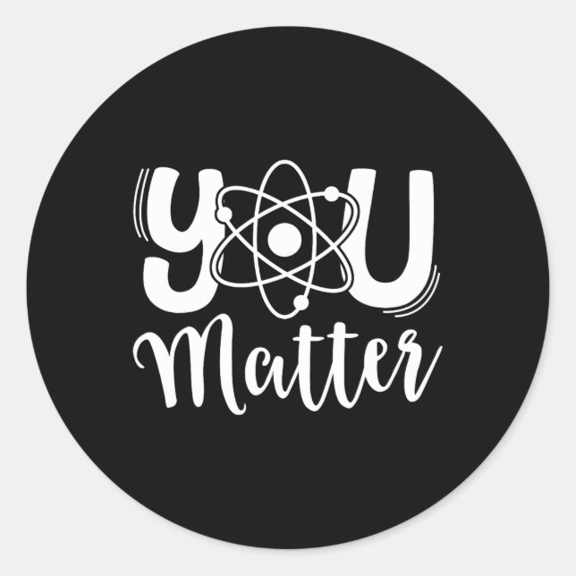 Sticker Rond Vous Professeur de Sciences Problème Chimie Biolog (Devant)