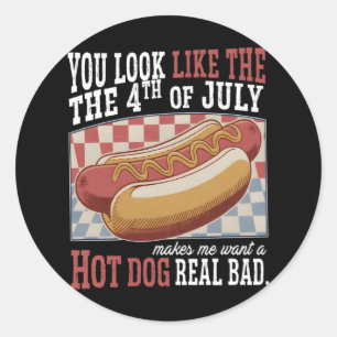 Sticker Rond Vous Ressemblez À 4 juillet Citation Drôle Et Mign
