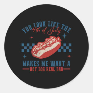 Sticker Rond Vous ressemblez au 4 juillet, ça me donne envie d'