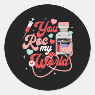 Sticker Rond Vous Roc Mon Monde Infirmière Fête De La Saint-Val
