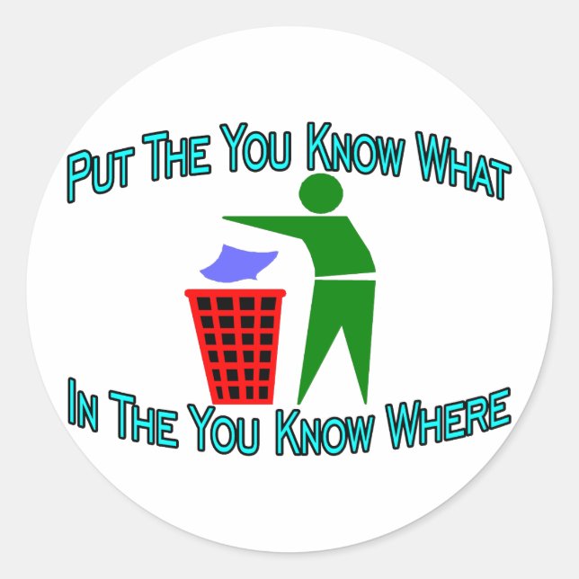 Sticker Rond Vous Savez Où (Devant)