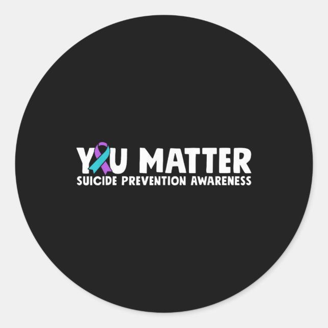 Sticker Rond Vous Sensibilisation à la prévention du suicide Tu (Devant)
