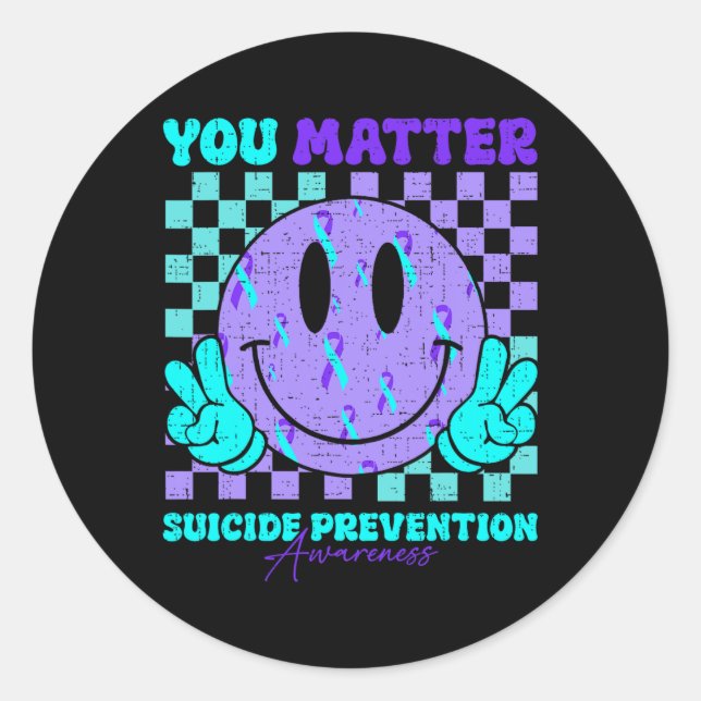 Sticker Rond Vous Sensibilisation À La Prévention Du Suicide Tu (Devant)