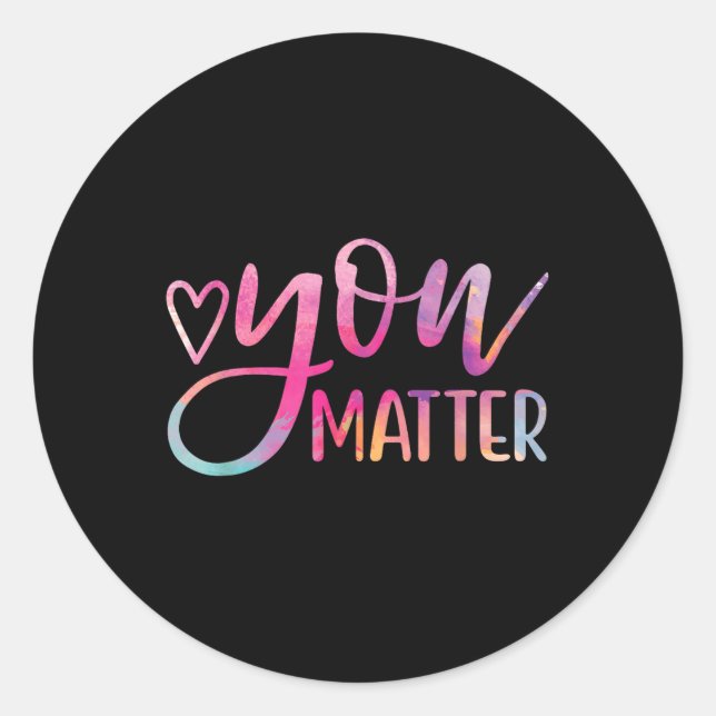 Sticker Rond Vous - Sensibilisation à la santé mentale Don d'in (Devant)