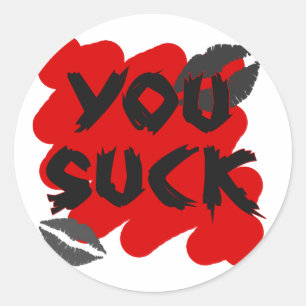 Sticker Rond vous sucez