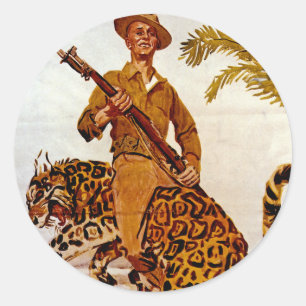 Sticker Rond Voyage ? Aventure ? Rejoignez les Marines !