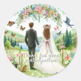 Sticker Rond Voyage d'amour éternel