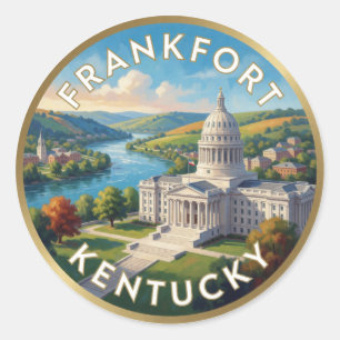 Sticker Rond Voyage dans le Bluegrass du Kentucky à Frankfort