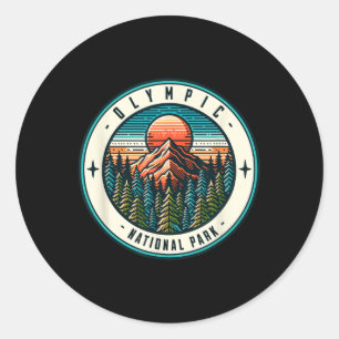Sticker Rond Voyage de famille dans le parc national Olympique