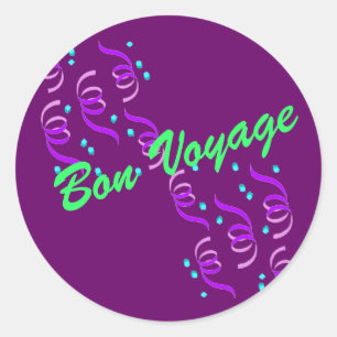 Sticker Rond Voyage de fève pourpre P3S