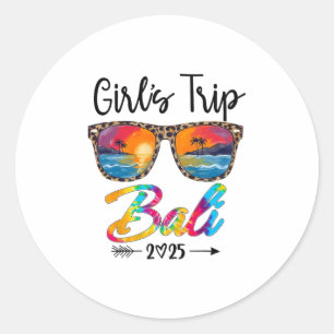 Sticker Rond Voyage de filles 2025 Li week-end de filles Vacanc