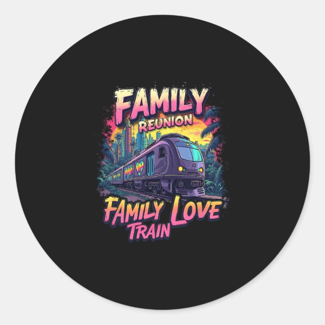 Sticker Rond Voyage de rassemblement de l'équipe du train d'amo (Devant)